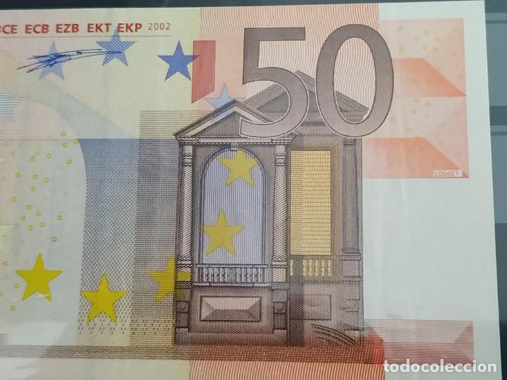 Billetes con errores: BILLETE DE 50 EUROS SIN HOLOGRAMA - Foto 3