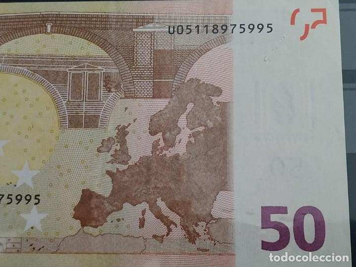 Billetes con errores: BILLETE DE 50 EUROS SIN HOLOGRAMA - Foto 5