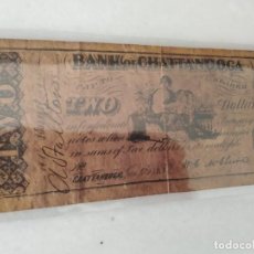 Billetes con errores: BILLETE 2 DÓLARES USA BANCO DE CHATTANOOGA 1863. Lote 227195145