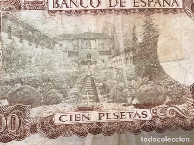 Billetes con errores: Dos billetes de 100 pesetas (reverso verde) - Foto 6