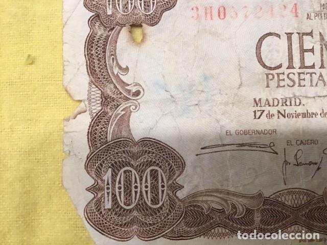 Billetes con errores: Dos billetes de 100 pesetas (reverso verde) - Foto 11
