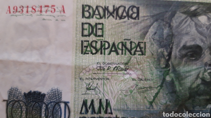 Billetes con errores: Billete 1000 pesetas 1979-ERROR- doble impresi&oacute;n en anverso - Foto 4