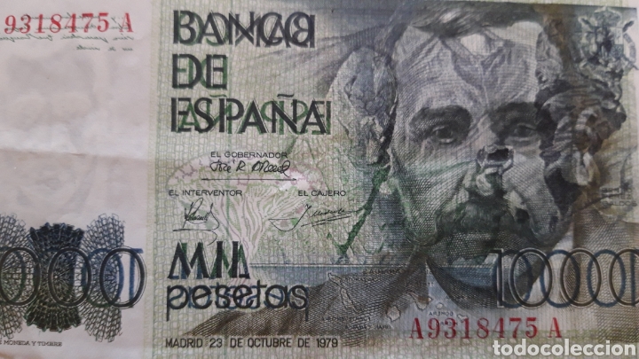 Billetes con errores: Billete 1000 pesetas 1979-ERROR- doble impresi&oacute;n en anverso - Foto 6