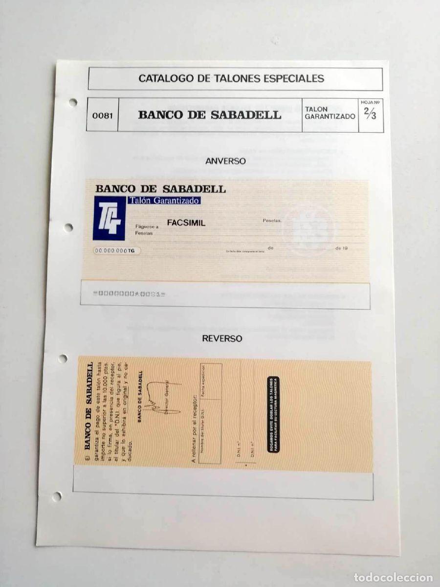 Billetes con errores: 1980, Hoja de Tal&oacute;n Garantizado Banco Sabadell - Foto 1