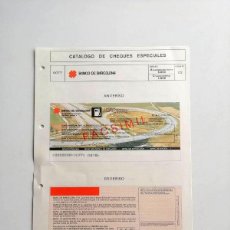Billetes con errores: 1980, HOJA DE CHEQUE GASOLINA XEC RUTA BANCA CATALANA. Lote 402311814