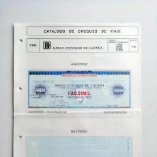 Billetes con errores: 1980, HOJA DE CHEQUE DE VIAJE BANCO EXTERIOR DE ESPAÑA. Lote 402311824
