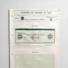 Billetes con errores: 1980, HOJA DE CHEQUE DE VIAJE BANCO EXTERIOR DE ESPAÑA. Lote 402311849