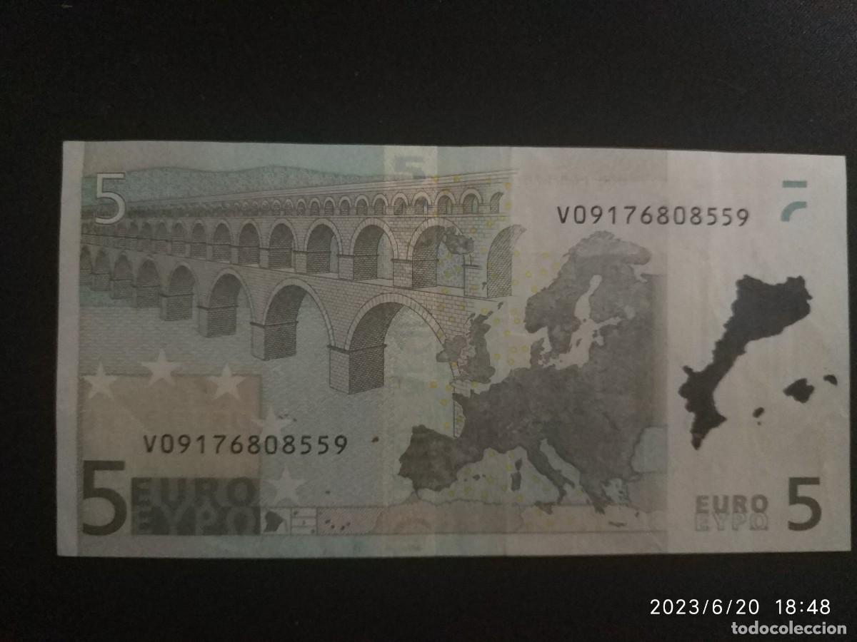 Billetes con errores: LOTE DE TRES BILLETES DE 5&euro; CON DEFECTOS - Foto 1