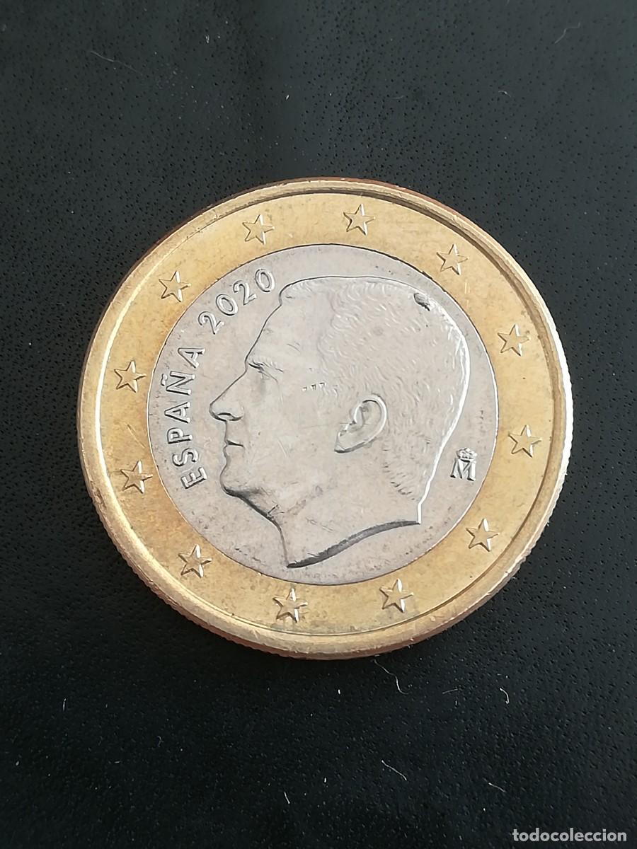 Billetes con errores: Moneda 1 euro Espa&ntilde;a 2020 Error, exceso de metal - Foto 3