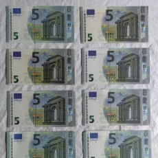 Billetes con errores: LOTE 10 BILLETES DE 5 EUROS DE BROMA, ATREZZO