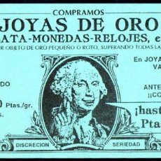 Billetes con errores: BILLETE DOLAR - PUBLICIDAD PROPAGANDA - JOYAS DE ORO - AÑOS 90
