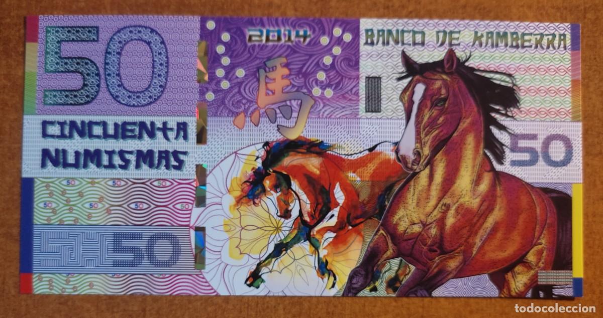 Billetes con errores: KAMBERRA. 50 NUMISMAS 2014. SIN CIRCULAR!!! (BILLETE NO REAL) - Foto 1