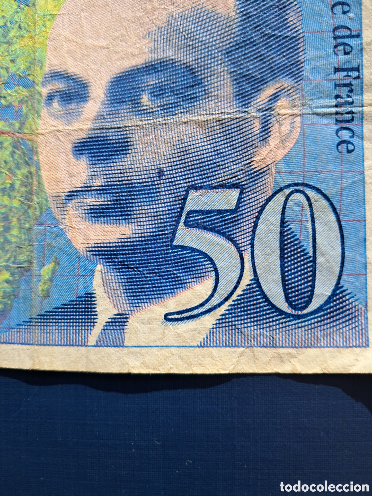 Billetes con errores: Error fallo billete 50 francs cinquante serie f 1993 - Foto 3