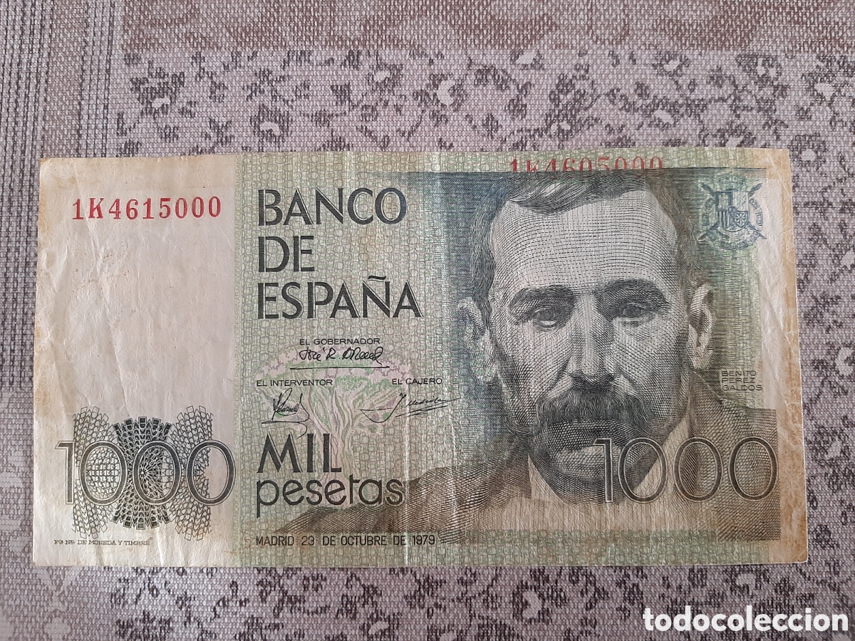 Billetes con errores: Billete de 1000 pesetas de 1979 con error en numeraci&oacute;n - Foto 1