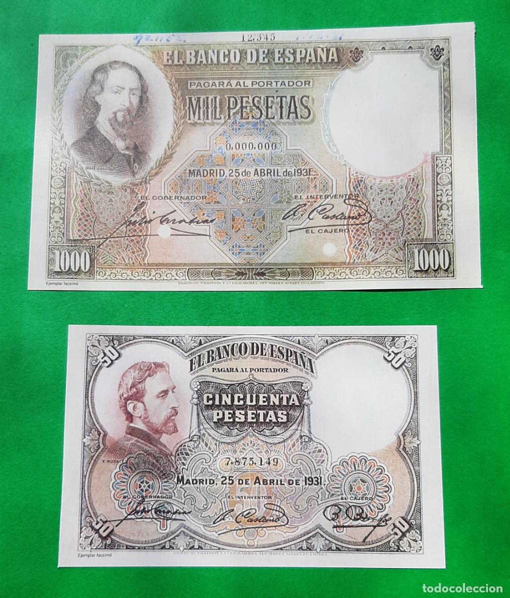 Billetes con errores: (FACSIMIL) LOTE DE BILLETES ESPA&Ntilde;OLES - Foto 1
