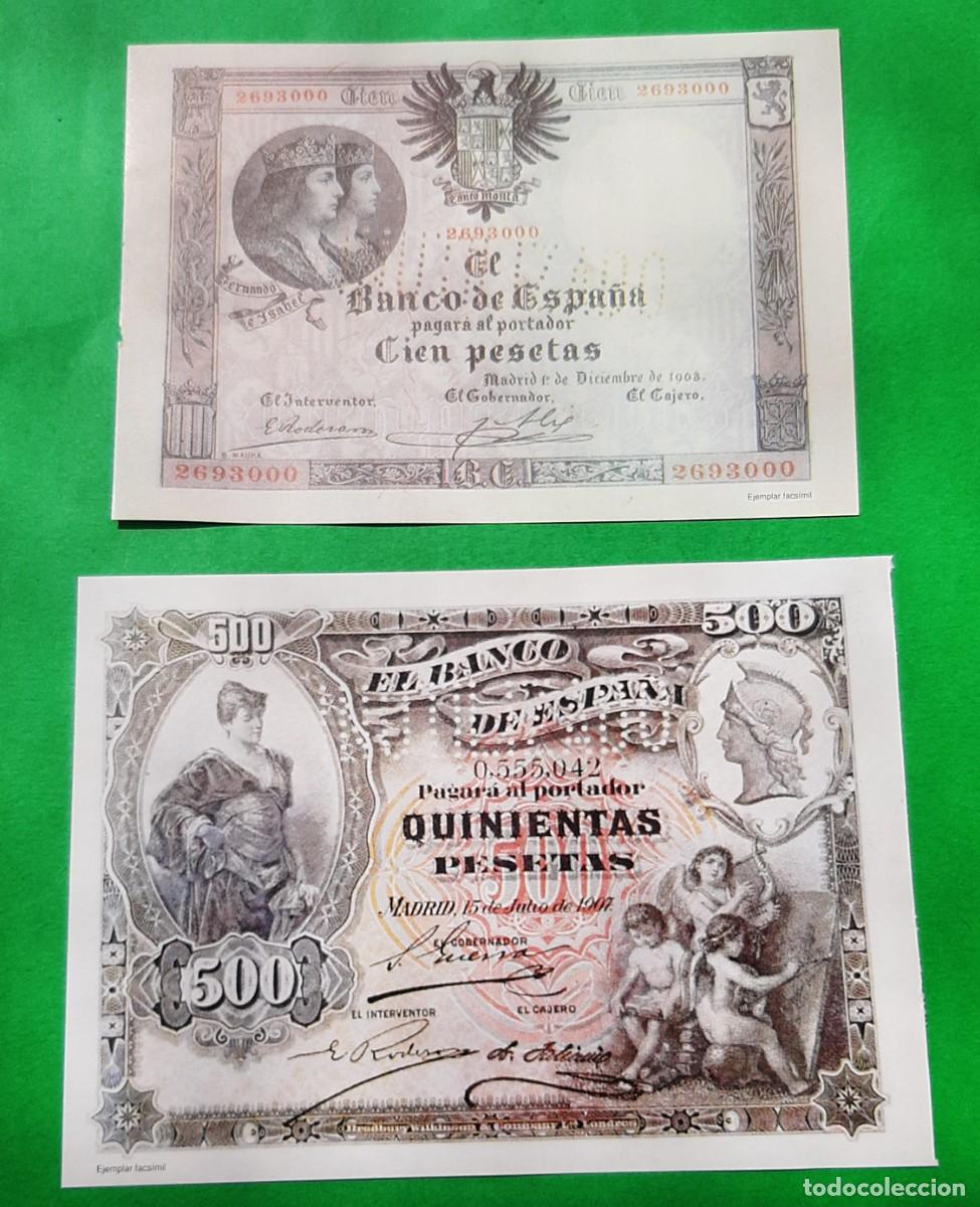 Billetes con errores: (FACSIMIL) LOTE DE BILLETES ESPA&Ntilde;OLES - Foto 1