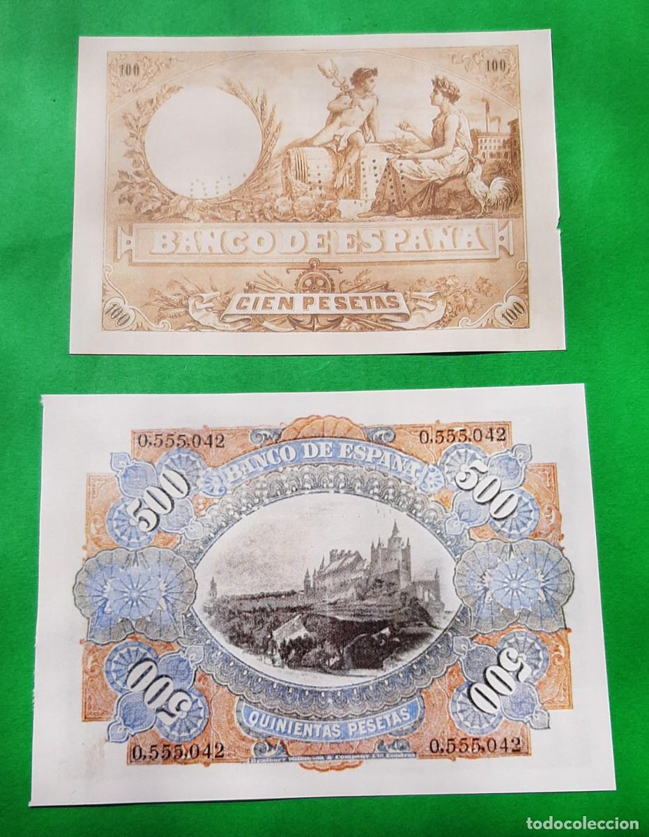 Billetes con errores: (FACSIMIL) LOTE DE BILLETES ESPA&Ntilde;OLES - Foto 2