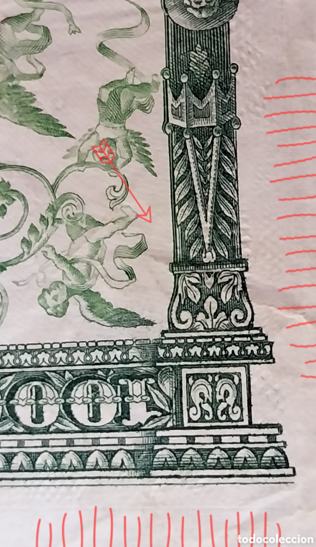 Billetes con errores: 1000pts REYES Cat&oacute;licos conmemorativa Error Plancha distintivos - Foto 5