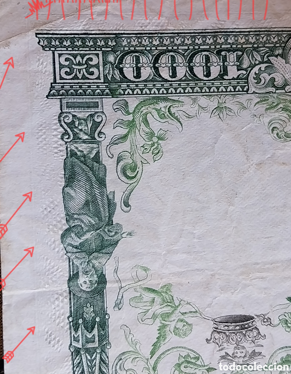 Billetes con errores: 1000pts REYES Cat&oacute;licos conmemorativa Error Plancha distintivos - Foto 9