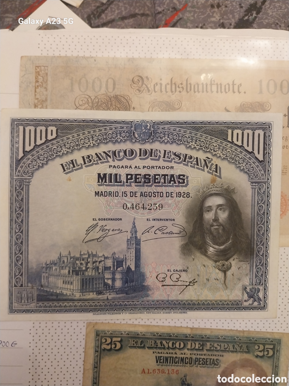 Billetes con errores: 1000pts 1938 sin Serie Alta. ERRORES - Foto 2