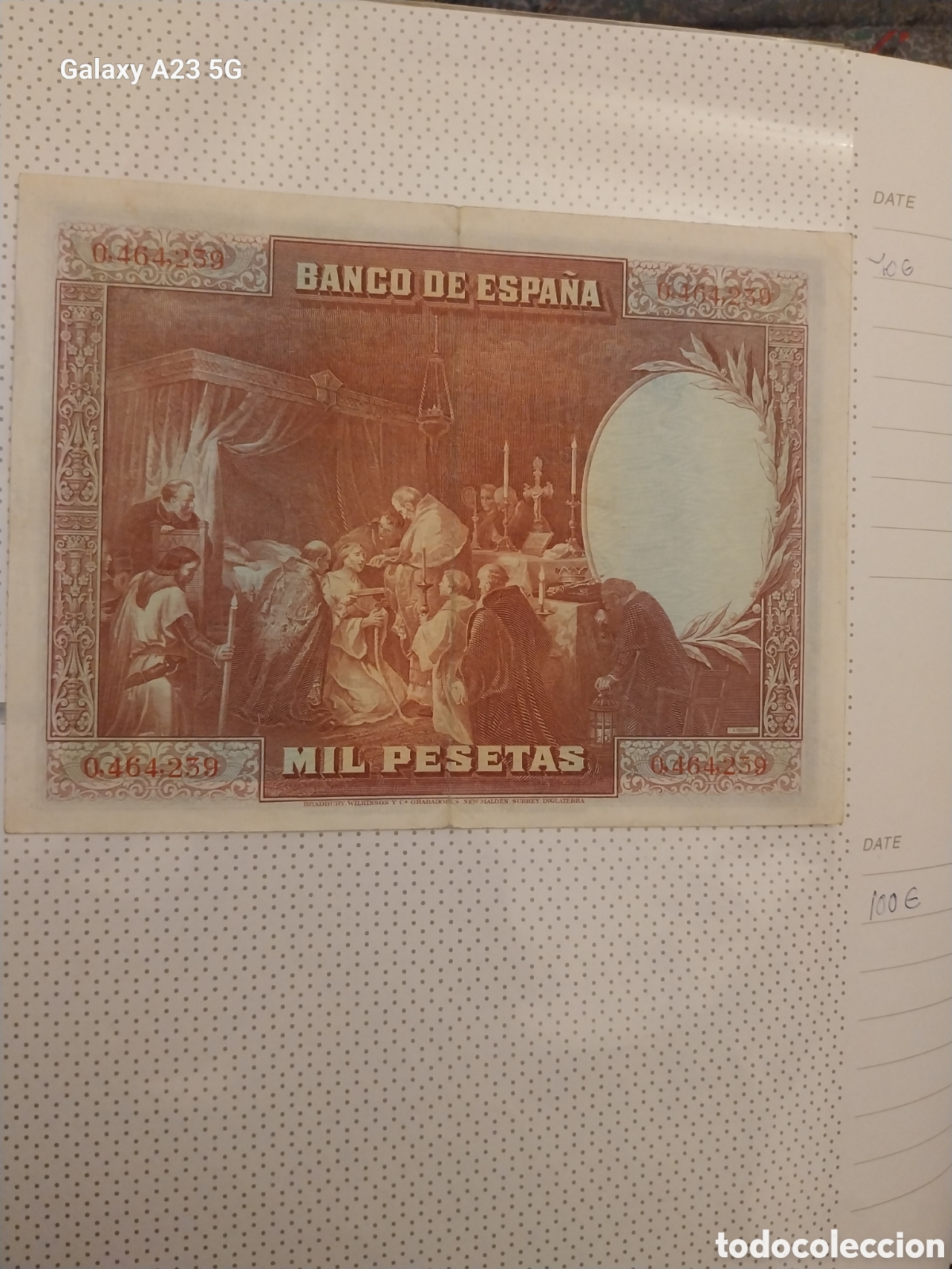 Billetes con errores: 1000pts 1938 sin Serie Alta. ERRORES - Foto 7