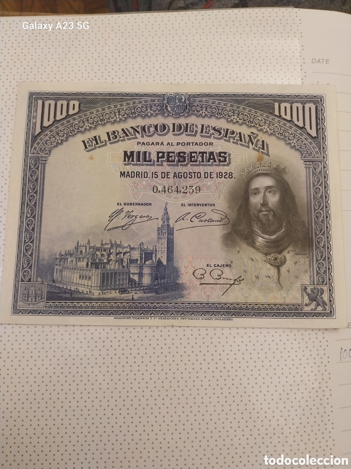 Billetes con errores: 1000pts 1938 sin Serie Alta. ERRORES - Foto 8