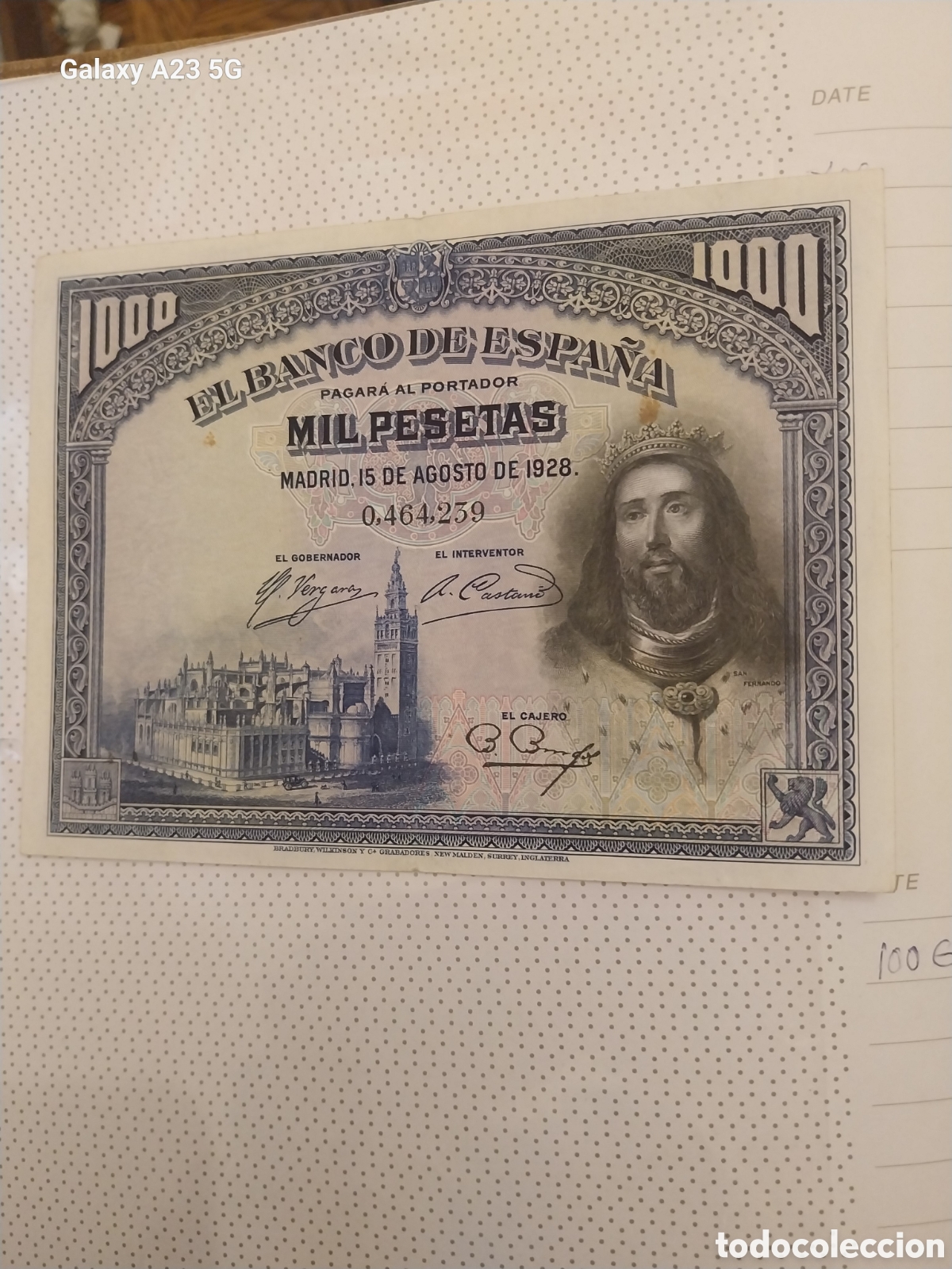 Billetes con errores: 1000pts 1938 sin Serie Alta. ERRORES - Foto 9