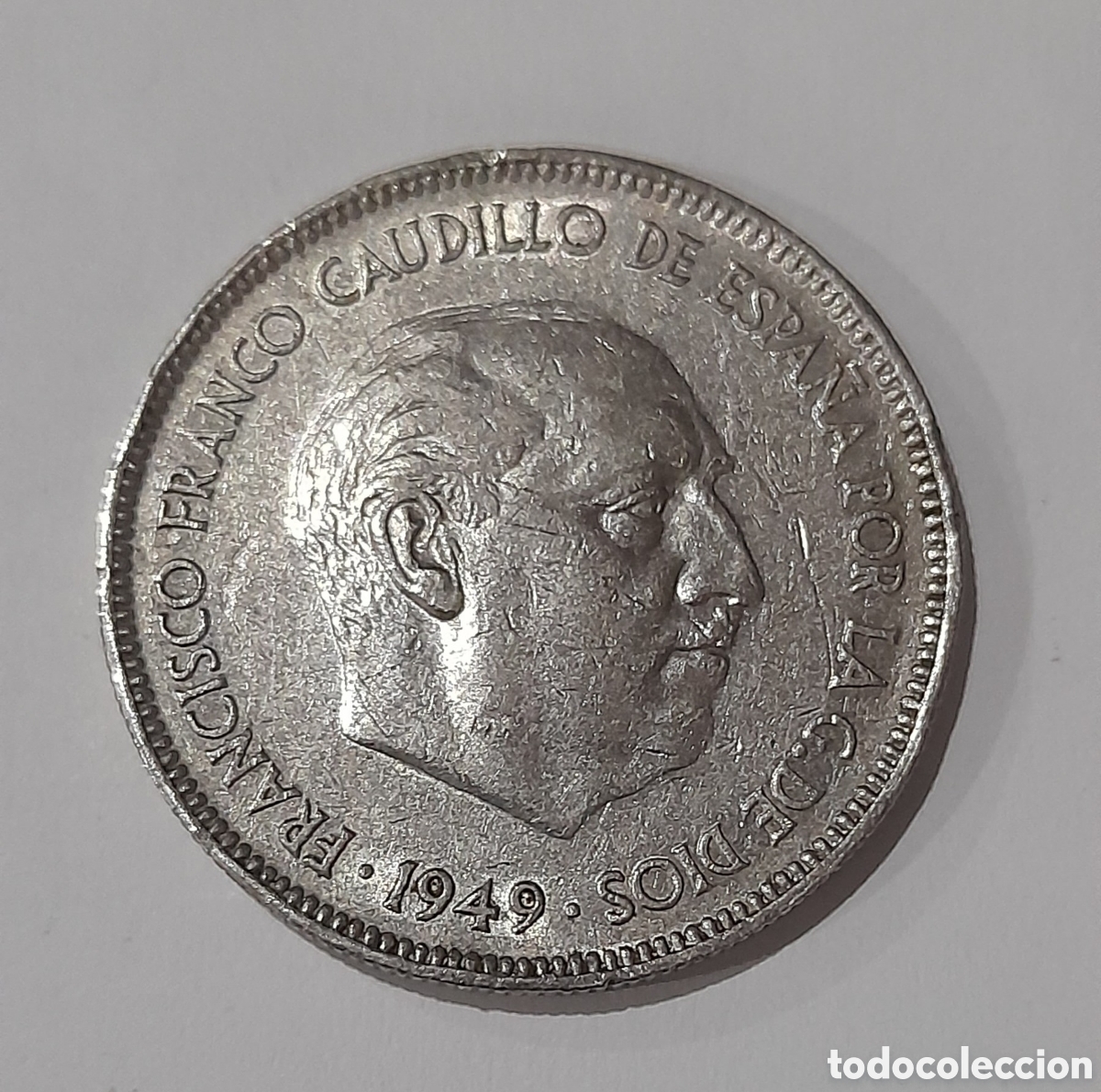 Billetes con errores: Prueba de 100 Pesetas 1949 *19 *49 S/C con error ( Desplazada con Di&aacute;metro m&aacute;s Grande ).