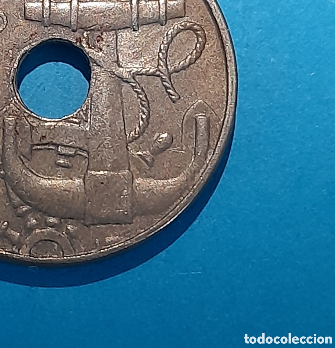 Billetes con errores: 50 C&eacute;ntimos Franco 1963 *19 *64 S/C con error acu&ntilde;aci&oacute;n d&eacute;bil en Ancla. M&aacute;s en mi perfil.