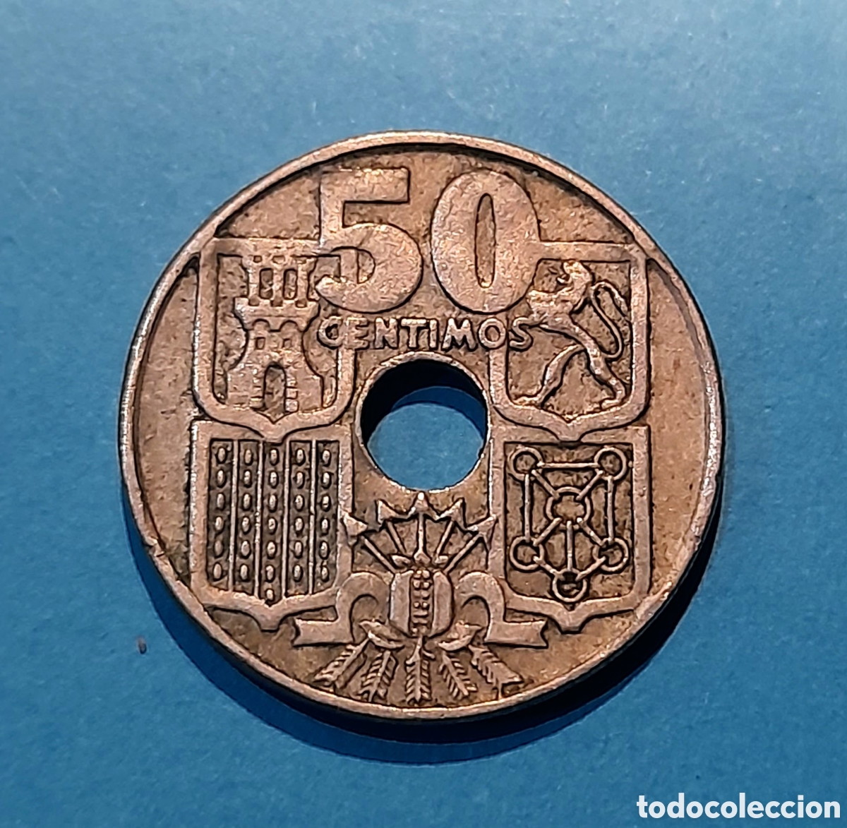 Billetes con errores: 50 C&eacute;ntimos Franco 1949 con error en las Estrellas S/C - Foto 5