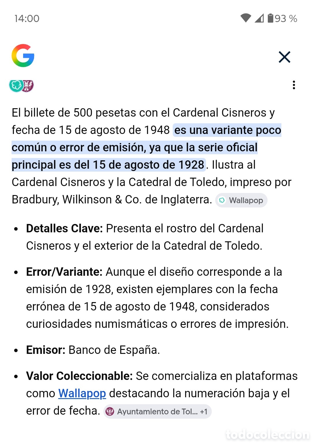 Billetes con errores: Error de impresi&oacute;n billete de 500 pesetas antiguo - Foto 3