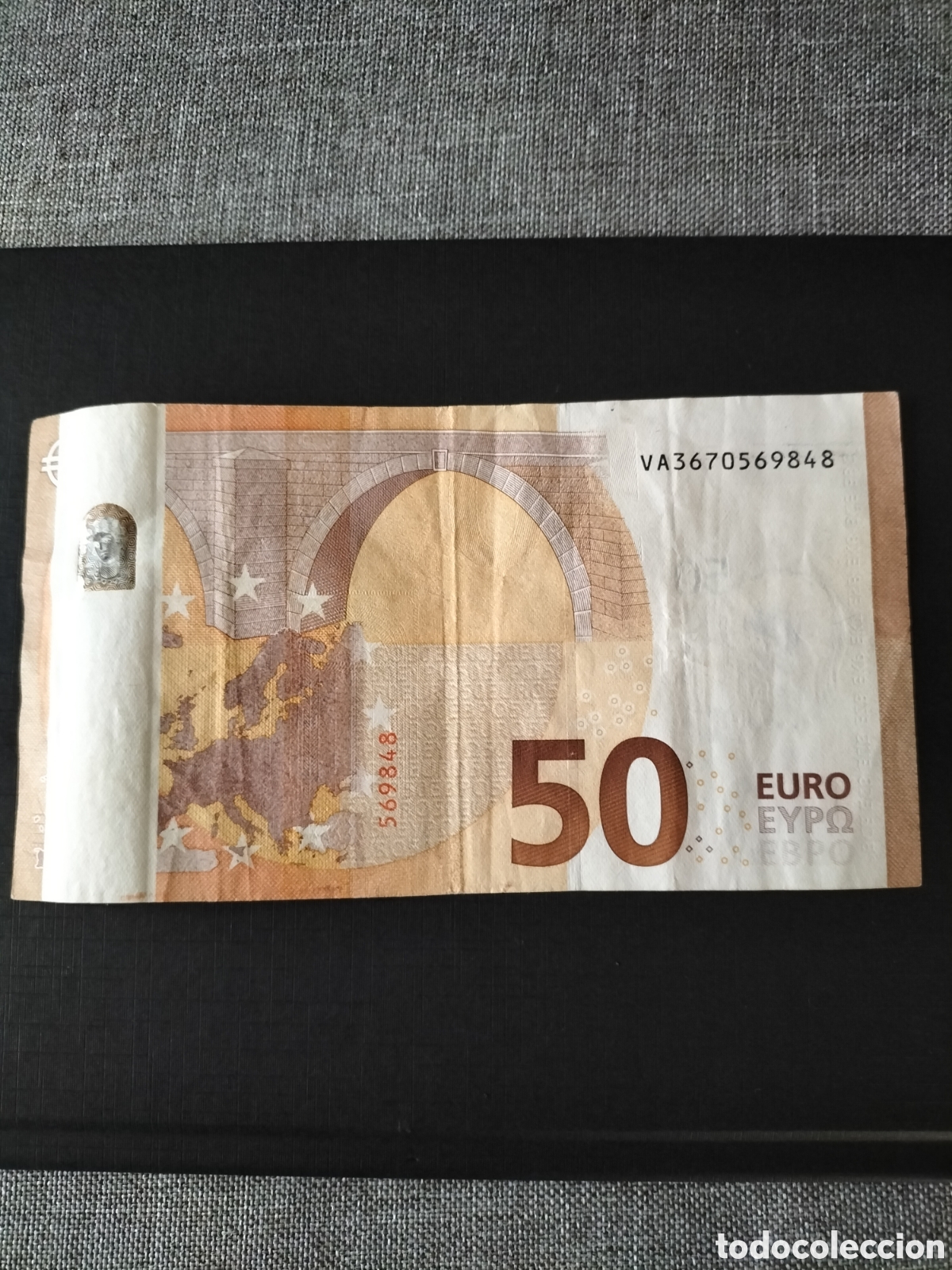 Billetes con errores: Billete de 50 euros con error de imprenta. - Foto 1