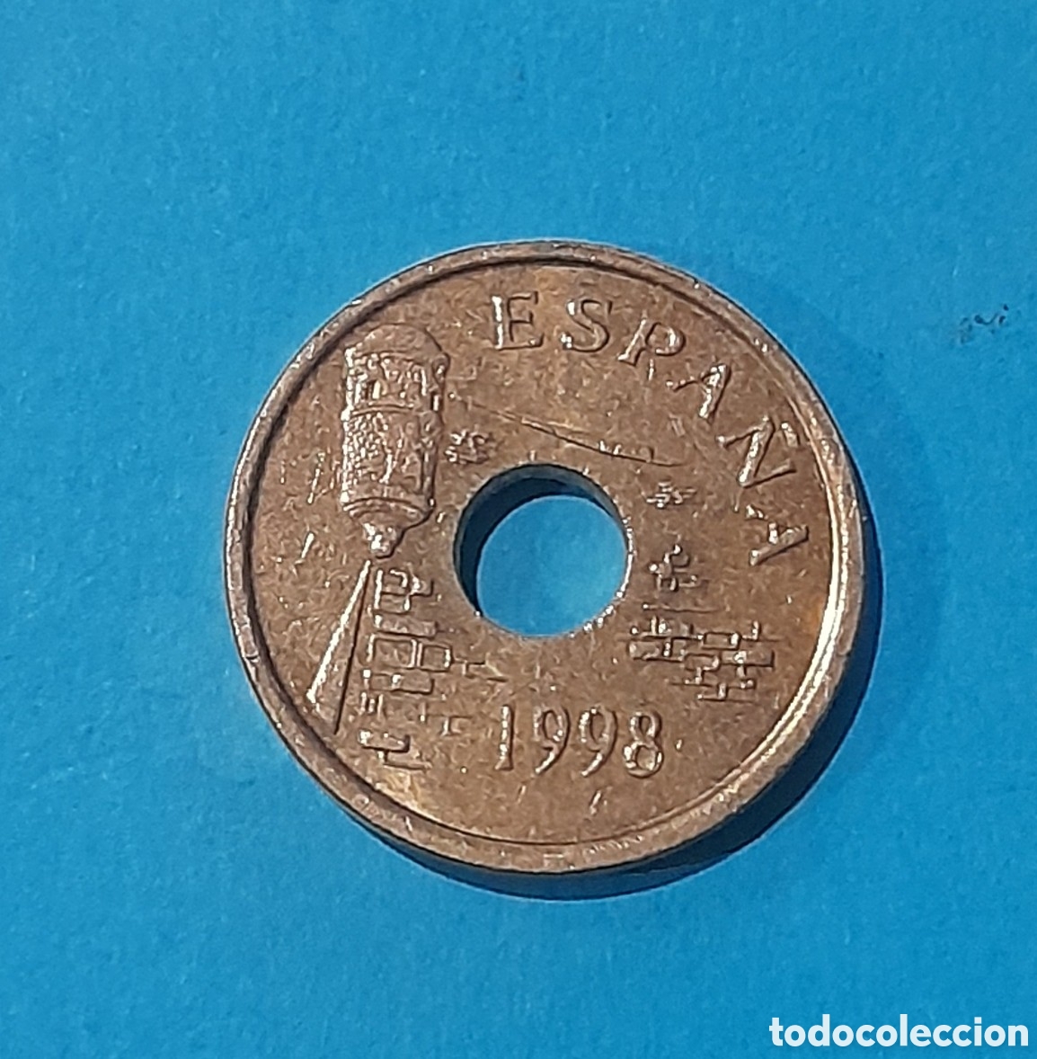 Billetes con errores: 25 Pesetas 1998 Ceuta con error Acu&ntilde;aci&oacute;n. M&aacute;s Monedas en mi perfil. - Foto 2