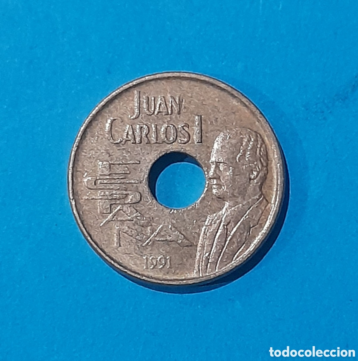 Notas com erros: 25 Pesetas Juan Carlos I 1991con error ( Desplazada ). M&aacute;s moneda en mi perfil.