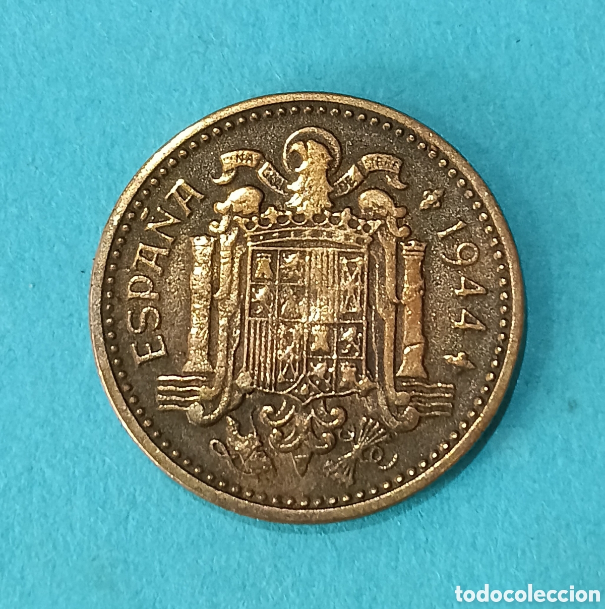 Billetes con errores: 1 Peseta 1944 con error de acu&ntilde;aci&oacute;n ( Columna, Torre, 1, E , Peseta)