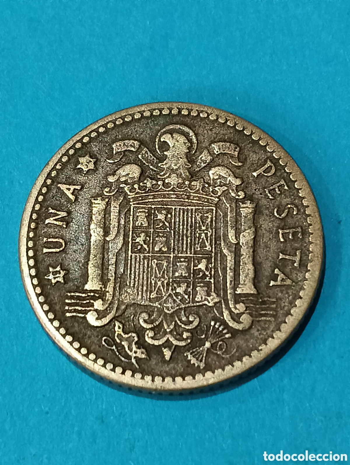 Billetes con errores: 1 Peseta 1947 *54 Estado Espa&ntilde;ol con error Acu&ntilde;aci&oacute;n ( Exceso de Metal).