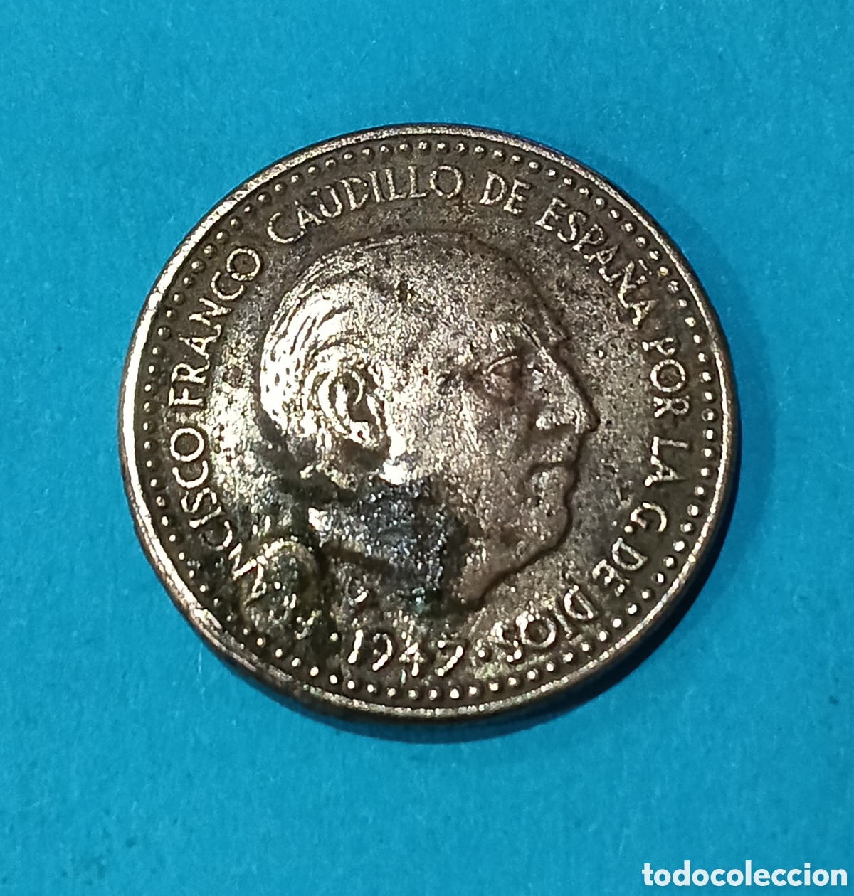 Billetes con errores: 1 Peseta Estado Espa&ntilde;ol 1947 *53 con errores de acu&ntilde;aci&oacute;n.