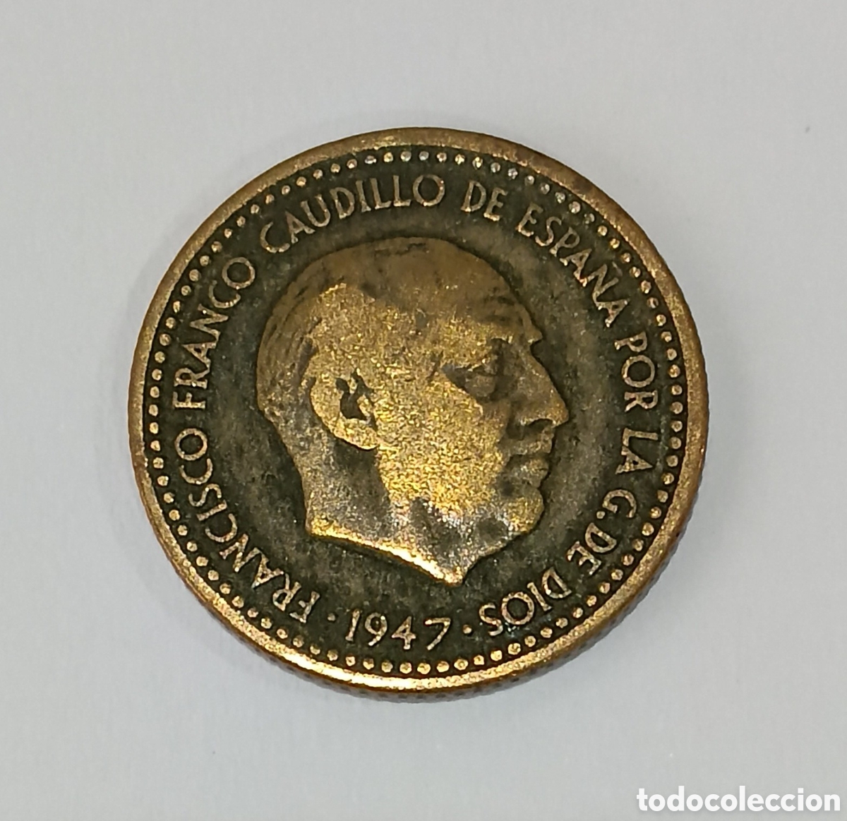 Billetes con errores: 1 Peseta Franco 1947 *52 con error de acu&ntilde;aci&oacute;n. M&aacute;s monedas en mi perfil.