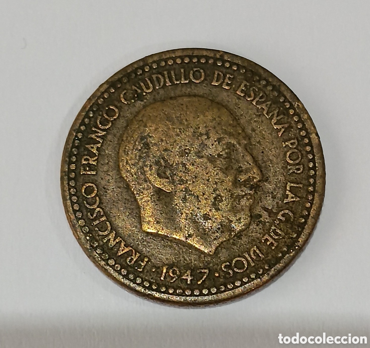 Billetes con errores: 1 Peseta Franco 1947 *52 con error de acu&ntilde;aci&oacute;n. M&aacute;s monedas en mi perfil.