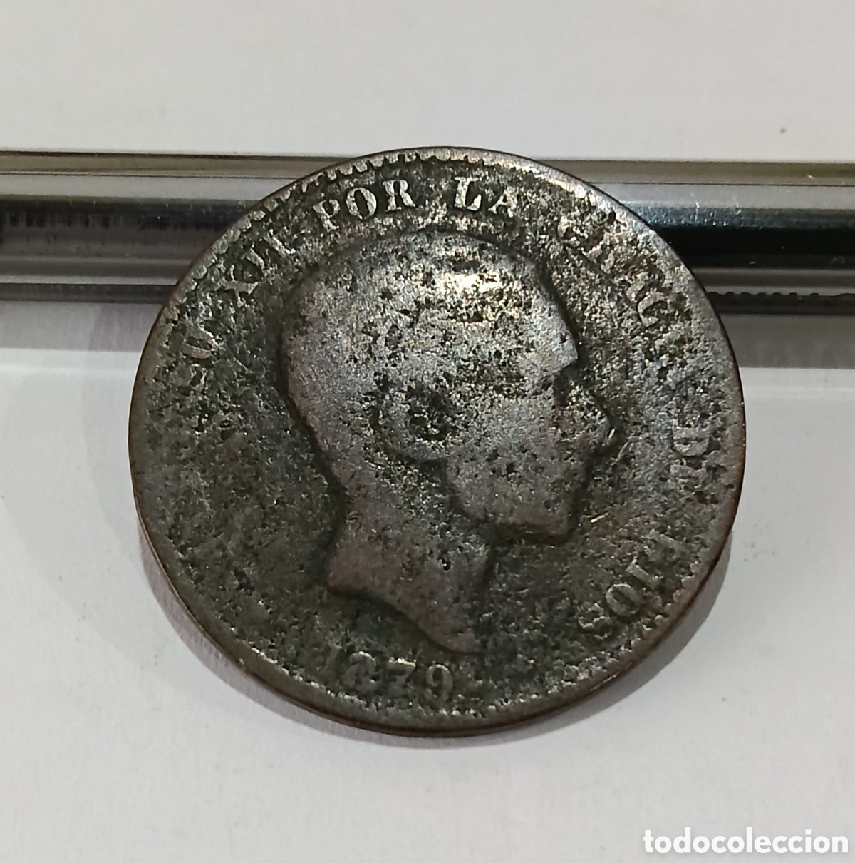 Billetes con errores: Moneda 10 C&eacute;ntimos Alfonso XII 1879 con error de acu&ntilde;aci&oacute;n ( Fecha).