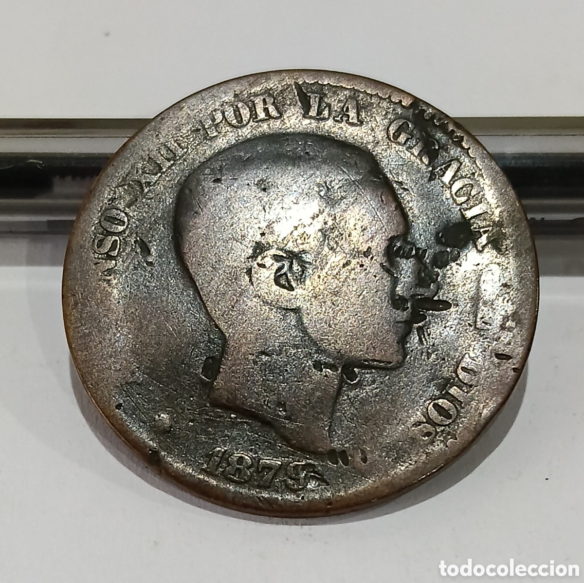 Billetes con errores: Moneda 10 C&eacute;ntimos Alfonso XII 1879 con error