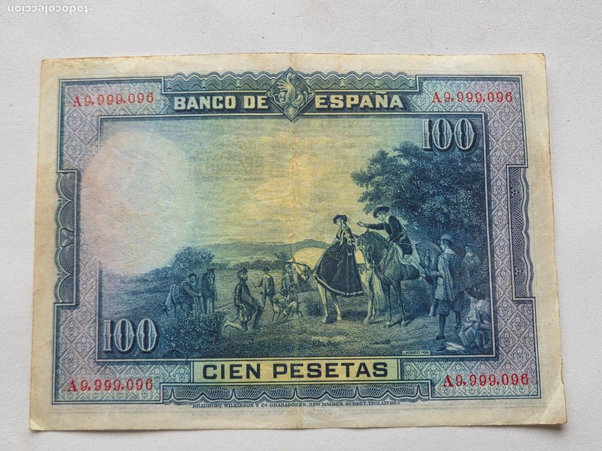 Billetes con errores: NUMERO BONITO 100 PESETAS 1928 V2 - Foto 3