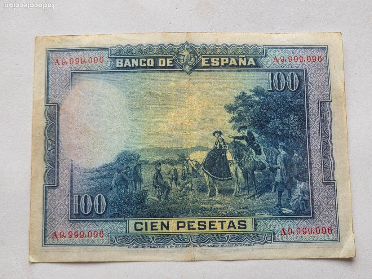 Billetes con errores: NUMERO BONITO 100 PESETAS 1928 V2 - Foto 4