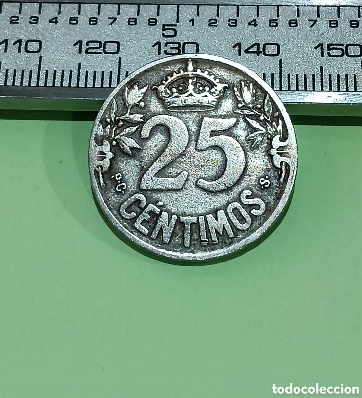 Billetes con errores: 25 centimos Rep&uacute;blica Espa&ntilde;ola 1925 con error de acu&ntilde;aci&oacute;n ( Letras C&eacute;ntimos)