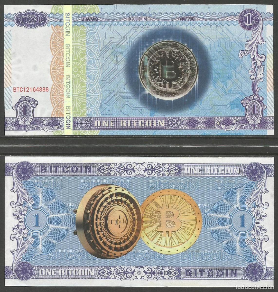 Billetes con errores: BITCOIN - 1 BITCOIN DE PAPEL - SIN USAR / SIN CIRCULAR - Foto 1