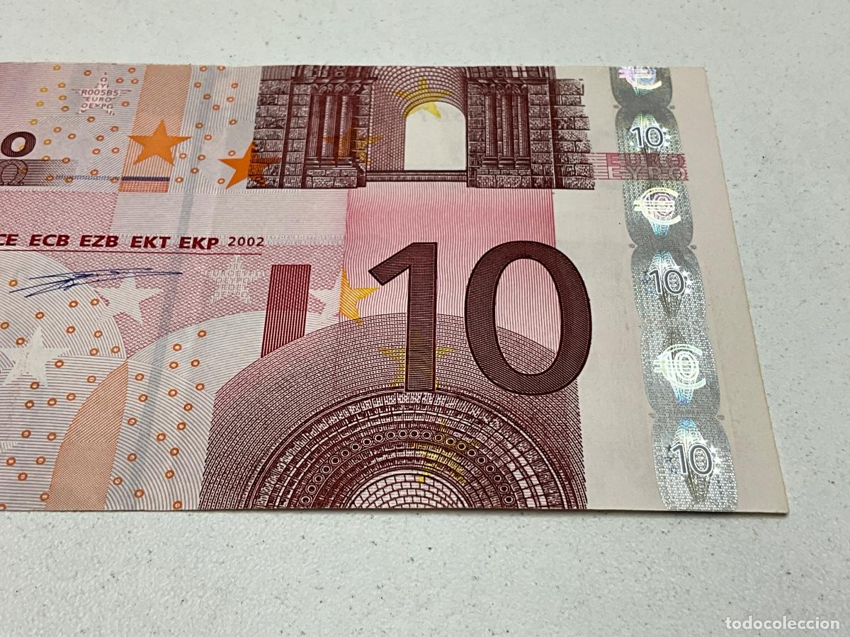 Billetes con errores: BILLETE DE 10 EUROS CON ERROR IMPORTANTE DE IMPRESI&Oacute;N - FIRMA DUISENBERG - MIRAR FOTOS