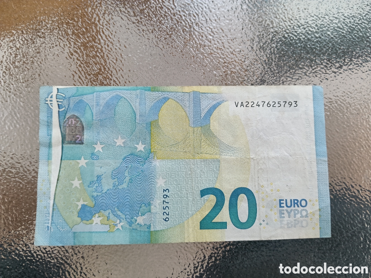 Banconote con errori: Billete de 20 &euro; con defectos fabricacion