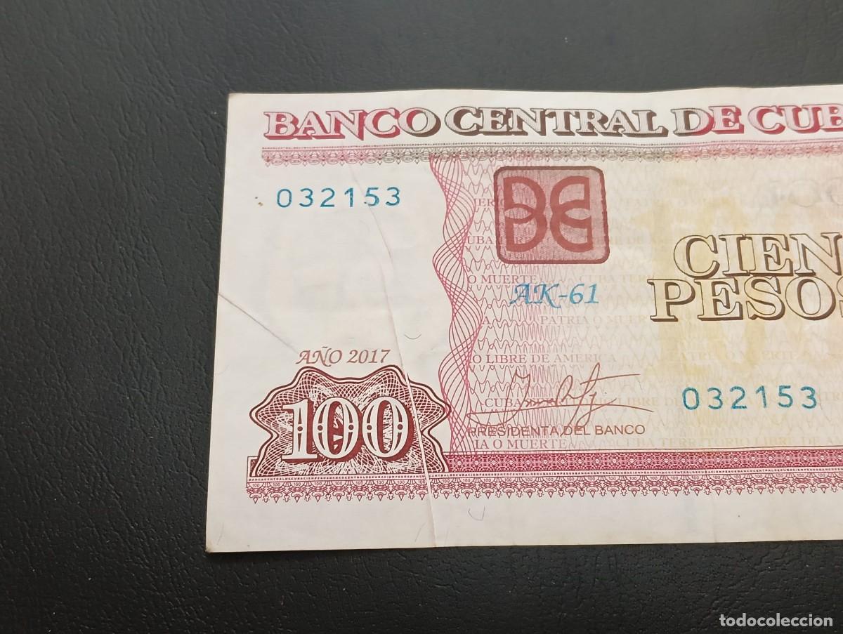 Billetes con errores: Cuba, Billetes 100 Pesos 2017 (Error Impresi&oacute;n)