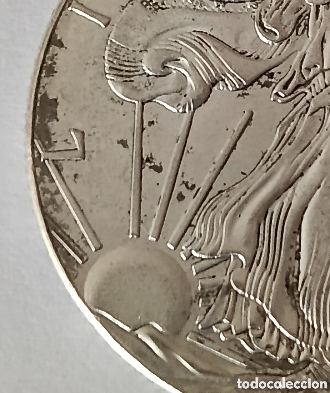 Billetes con errores: Moneda de Plata HALF DOLAR EEUU 1945 D con errores fabricaci&oacute;n - Foto 4