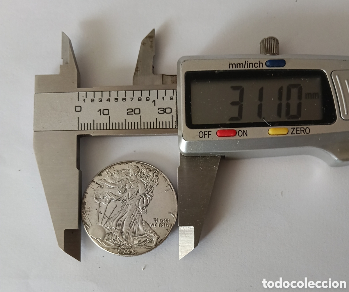 Billetes con errores: Moneda de Plata HALF DOLAR EEUU 1945 D con errores fabricaci&oacute;n - Foto 10
